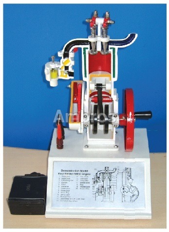 4 stroke petrol engine sectional working model